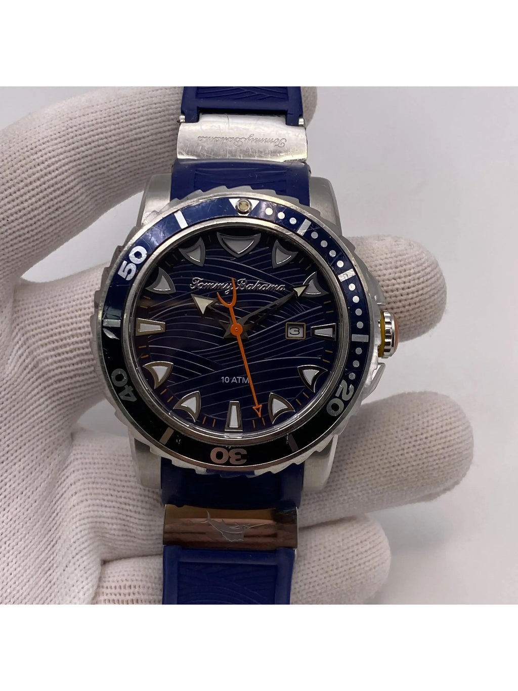 (Good) Steel Tommy Bahama Mens TB00101-01 Quartz Watch Pre-owned