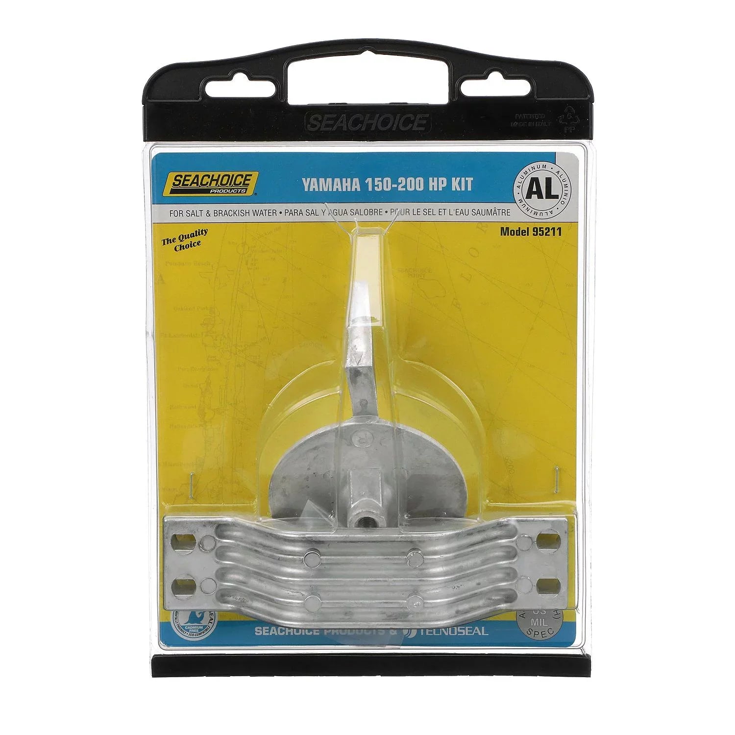 Yamaha Anode Aluminum, Counter Seachoice Cadmium-Free, Rotating, Friendly Kit, 150-200hp Environmentally