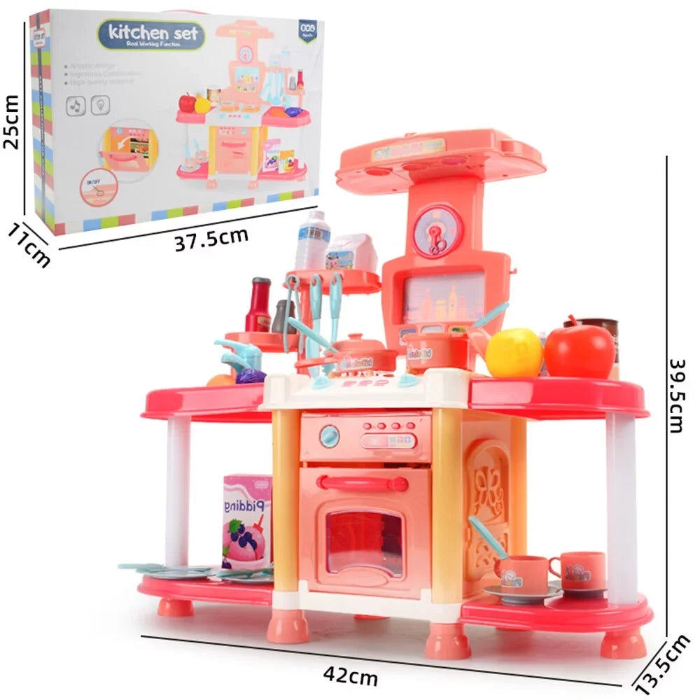 Play Abs Pool House And 1-3 Kitchen Toys Show Meal Sound Education For Puzzle Toddlers Children'S As Light Kitchen Electric Toy
