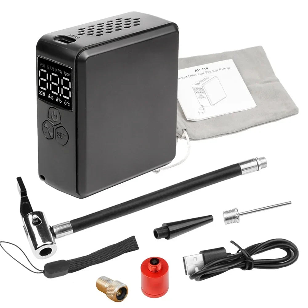Tire Walmeck 150PSI Tire Electric Pressure Support Detecting Bicycles, Bicycles Inflator and Cordless Air for Pump