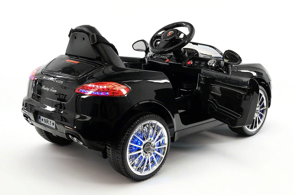 12V Ride-On R/C with Remote Kiddie Car | Metallic Electric Parental Roadster Kids Black