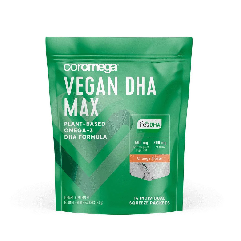 Oil Omega-3, DHA, 60ct Algal Vegan Coromega, Orange,