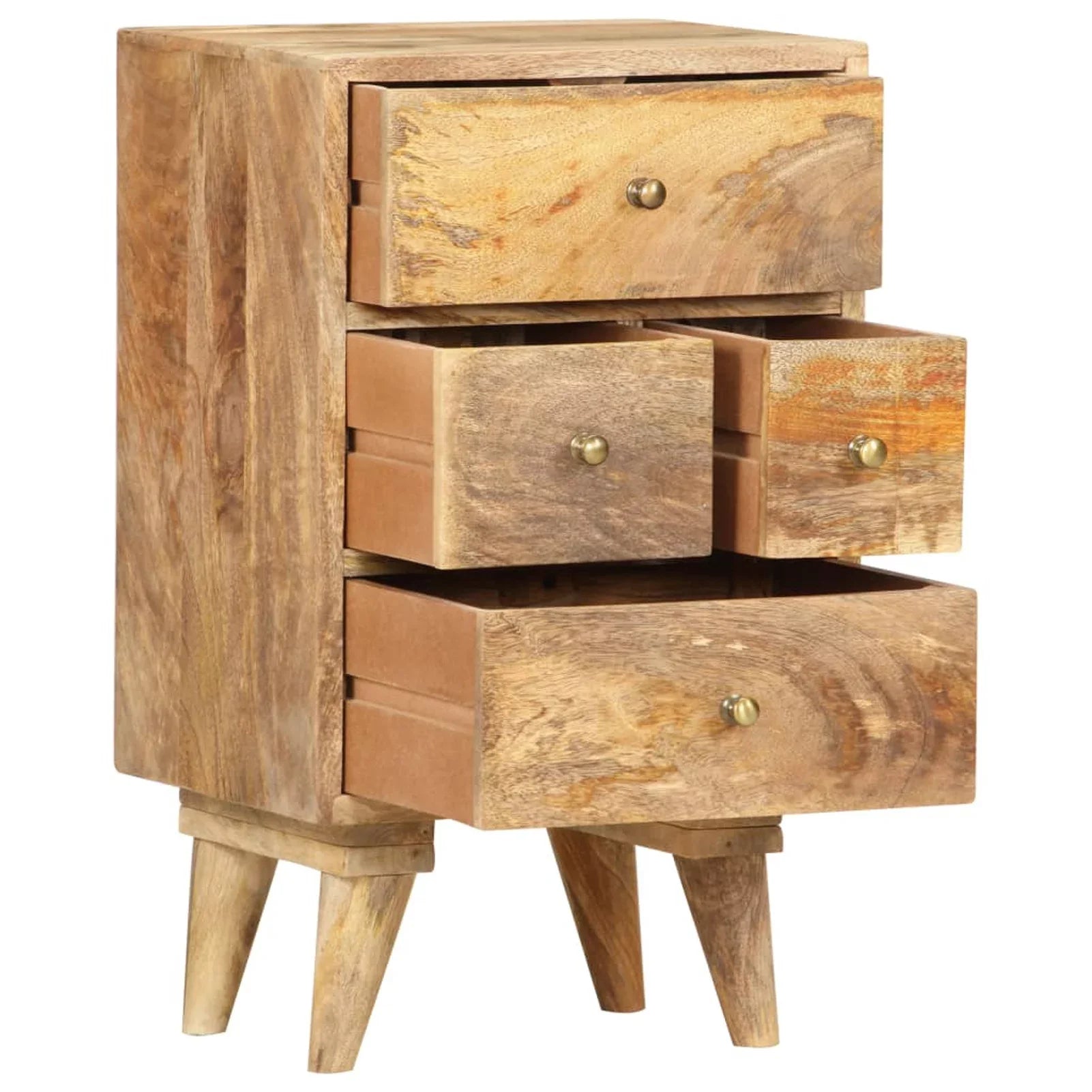 Bedside Dcenta 14.2"x11.8"x23.6" Wood Solid Cabinet Mango