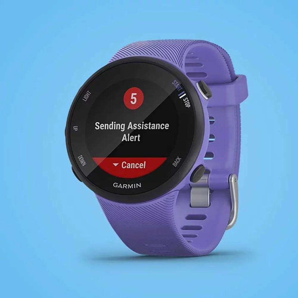 Smartwatch Bundle 45S - (WEYV, Heart 010-N2156-01 Suite Running GPS Yoga (Refurbished) (Iris) Vibes, Restored Fitness Rate Burn) Forerunner Monitor & Garmin With Daily Wellness