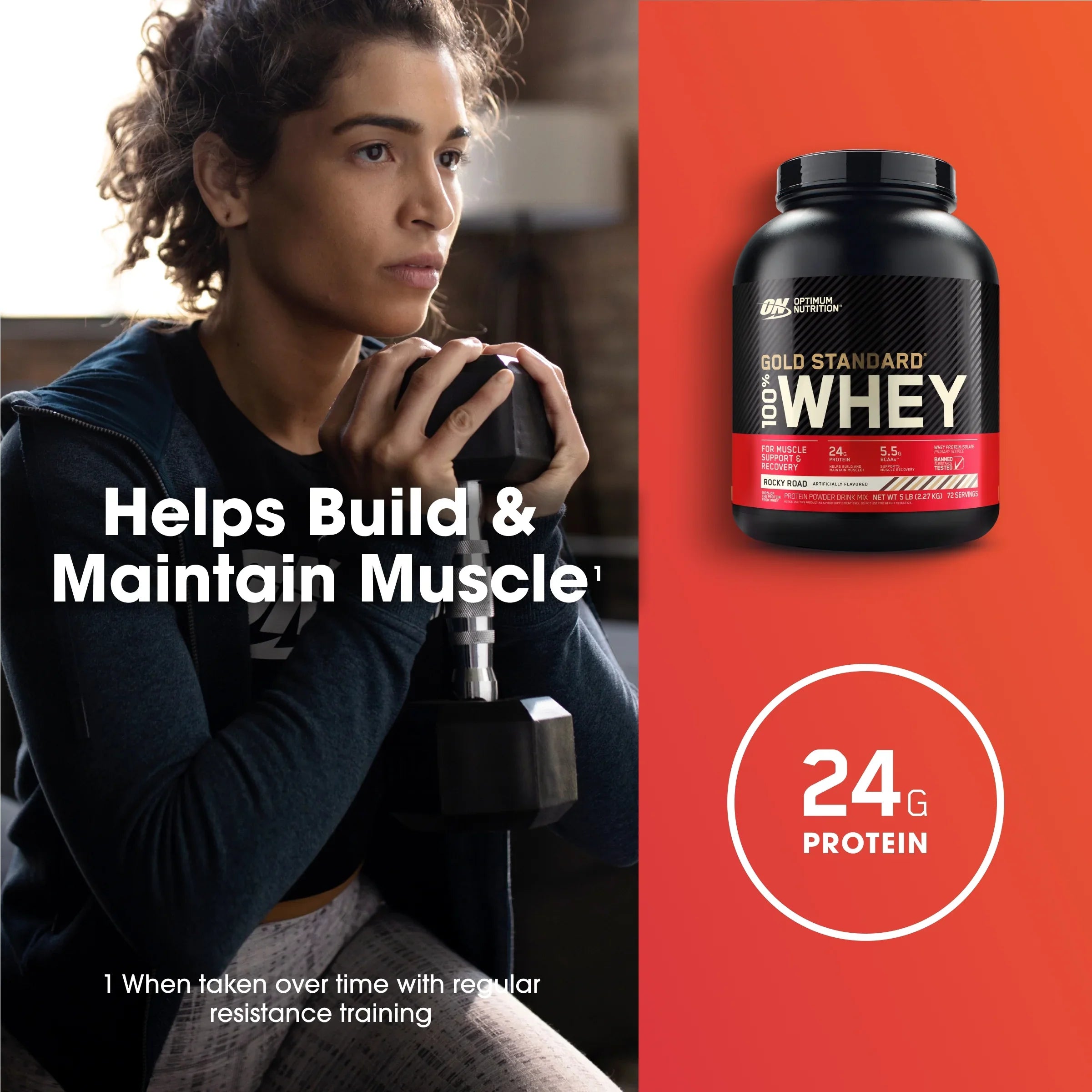 Servings Road, Gold Optimum lb, Powder, Whey 5 72 Rocky Protein Standard 100% Nutrition,