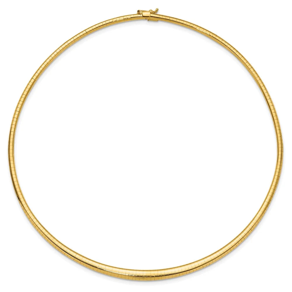 Graduated 14k Necklace Polished 3/6mm QODG6-16 Omega