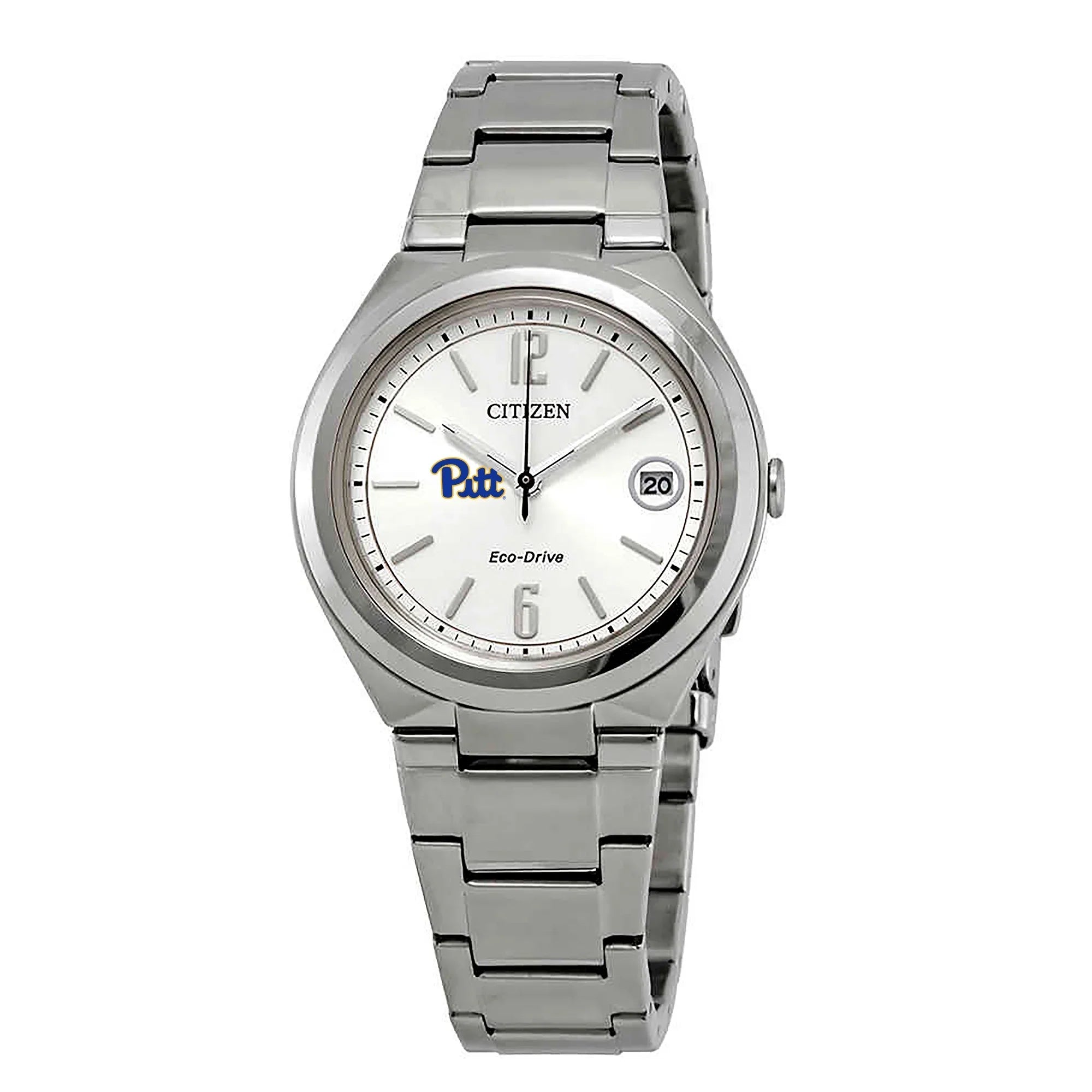 Eco-Drive Pitt Watch Women's Panthers Stainless Steel Silver