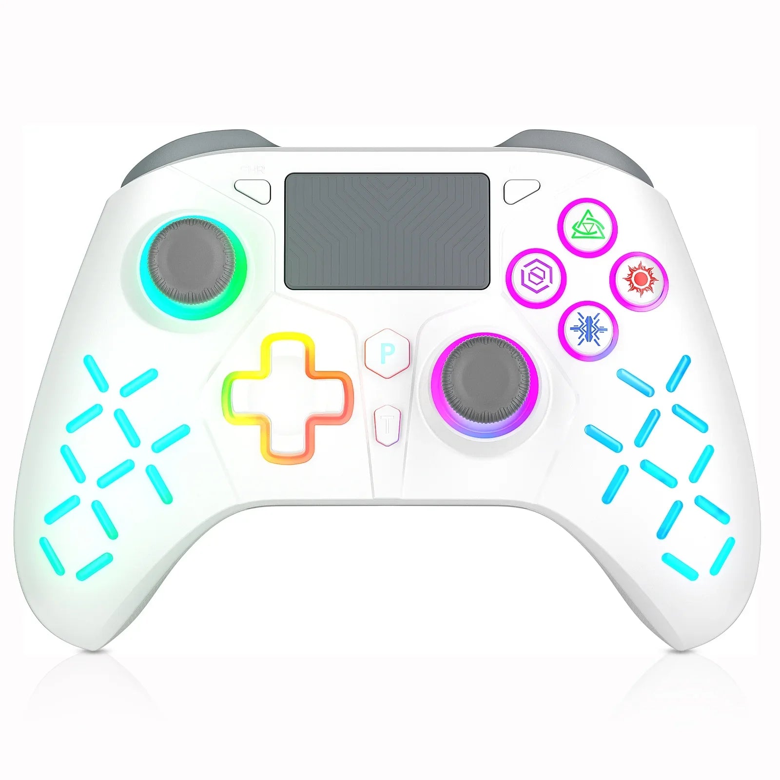 Compatible Light Playstation Wireless Adjustable with for LED (White) with 4 Controller /Slim/Pro RGB PS4,
