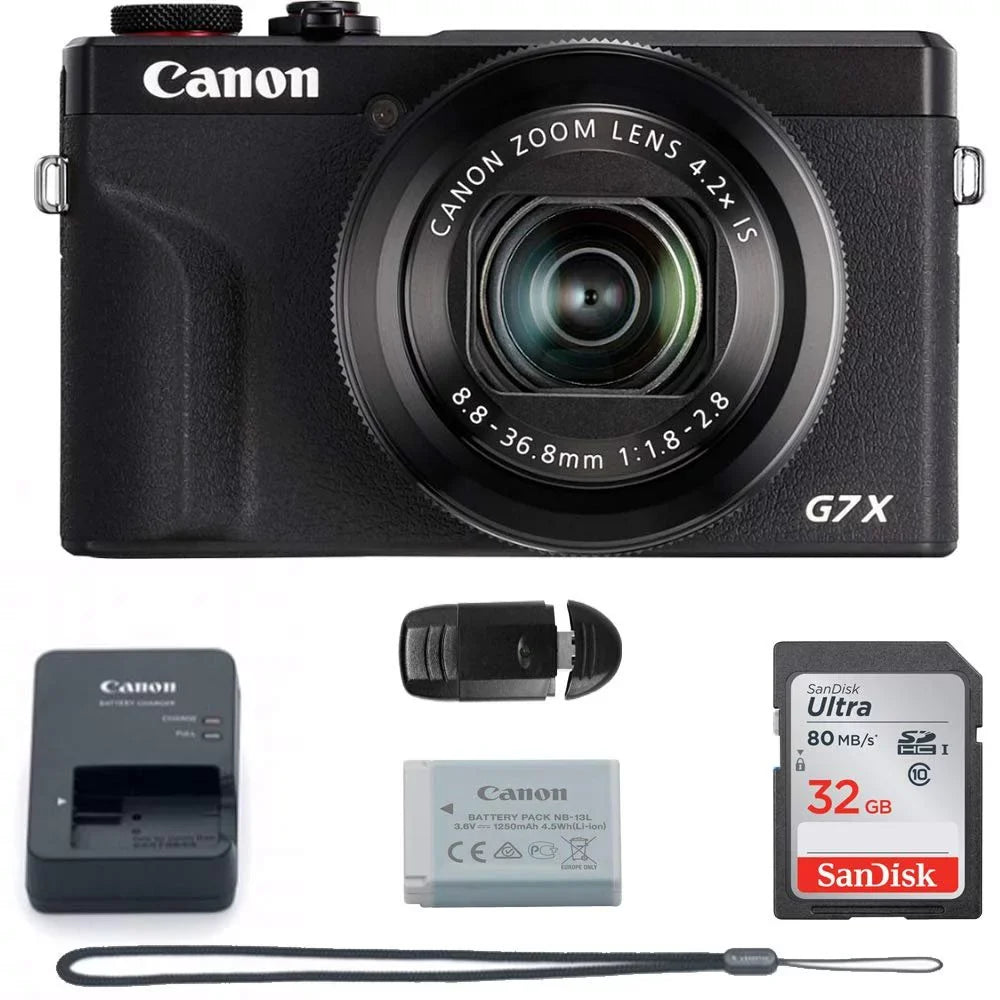 '- - Digital III Basic Camera X G7 Canon Mark Black 20.1-Megapixel (64GB) PowerShot Bundle Accessories
