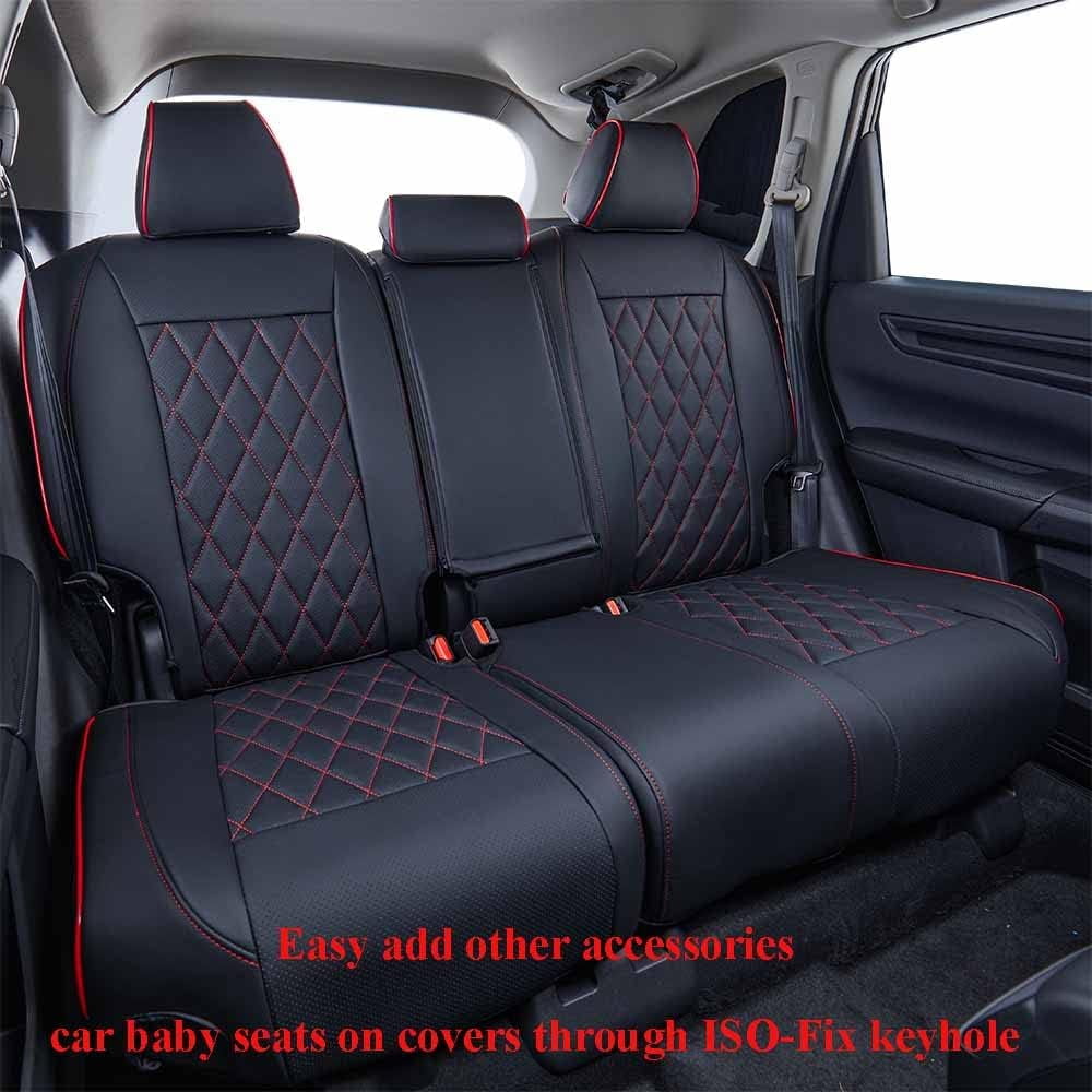 2020 Car Fit Leatherette(Black 2019 HRV Sport,EX,EXL,Touring 2022 Full Set Red Custom - with Covers HRV EKR Honda Seat 2021 Piping) for