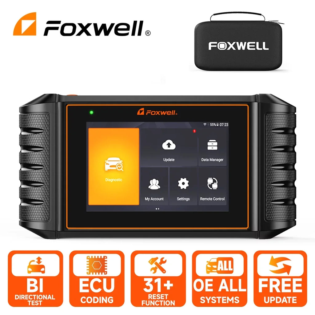 Diagnostic All Reader System Automotive Scan Tool Bi-Directional Scanner FOXWELL All Code OBD2 Reset
