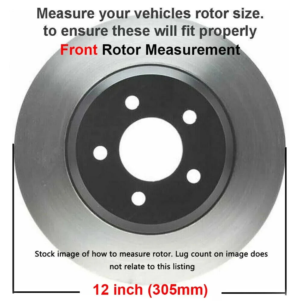 Detroit Rotor Brakes Sierra Silverado Brake Avalanche 12" for Express Brake GMC 1500 Chevy Tahoe Suburban Pads: Ceramic - Disc Yukon Front Axle Kit Rotors Savana Replacement