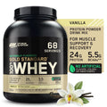 68 Protein Vanilla, Flavored Gold 100% 4.8 Servings Nutrition, Whey Optimum lb, Naturally Standard Powder,