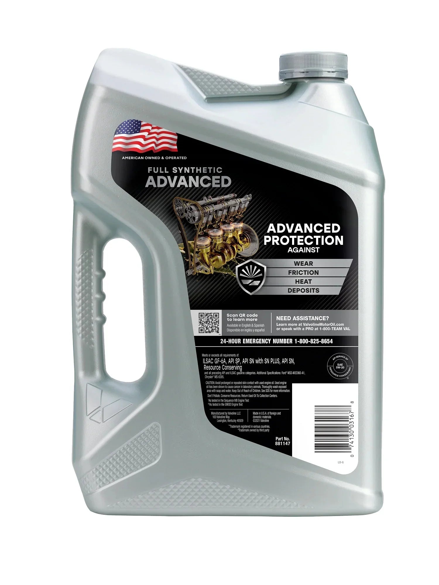 Valvoline Full Synthetic Advanced Oil 5W-20 Motor SAE