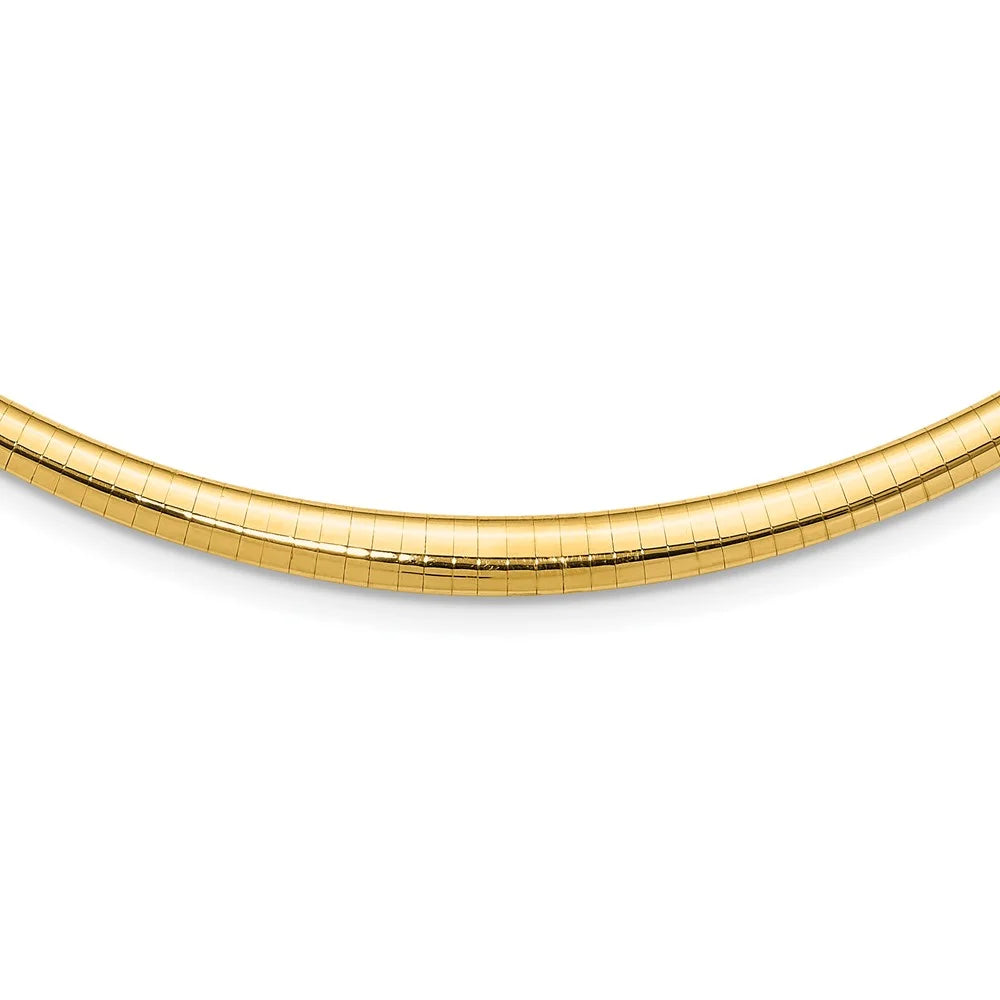 Graduated 14k Necklace Polished 3/6mm QODG6-16 Omega