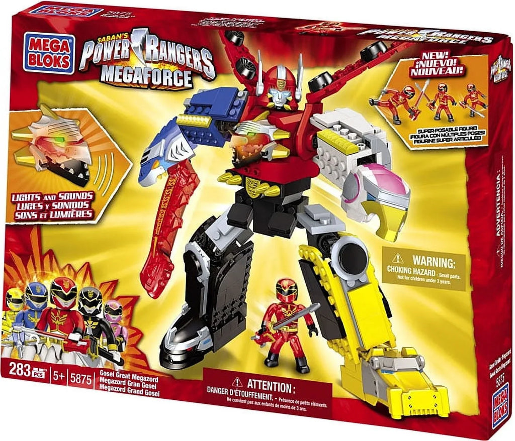 Mega #5875 Great Gosei MegaForce Power Megazord Rangers Set Bloks