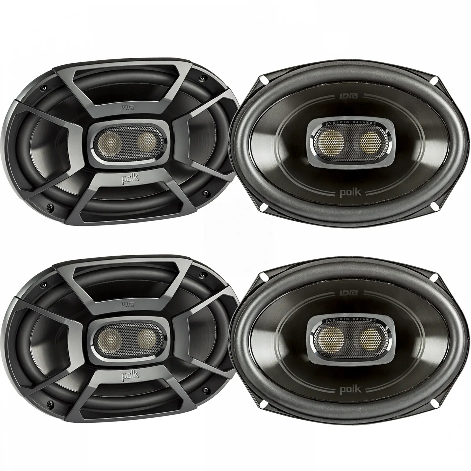 Polk Marine Boat 6x9" Stereo Pairs Coaxial 3-Way Speakers 450W DB692 (QTY 2 Car of 4) Audio