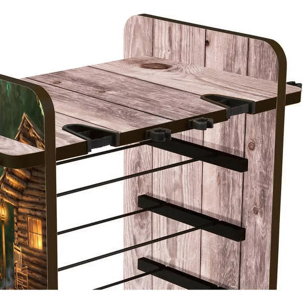 a 4 Rod Creations - Rod Box Storage Racking 14 with Design Capacity Rush Wire Features & Rack System Creek Sleek & Clips Utility Dual Fishing