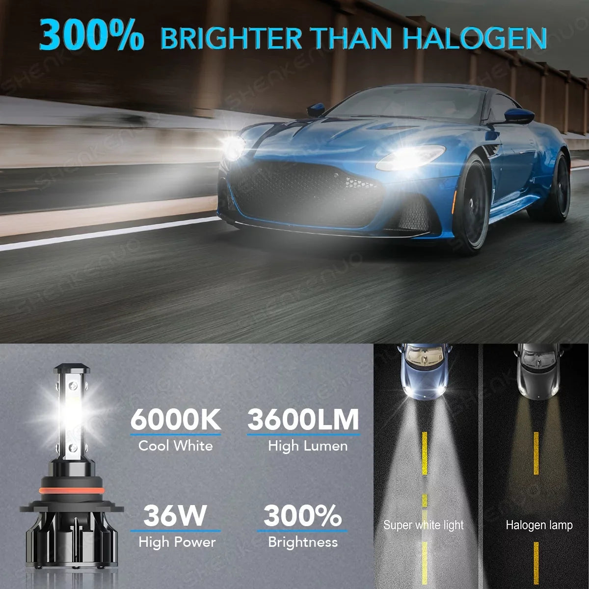 LED 2017 Toyota 2018 2020 H11 H11 2016 BMZONCC Light 2019 Bulbs Fog for 2015 Combo Headlight 4Runner 2010-2014 9005