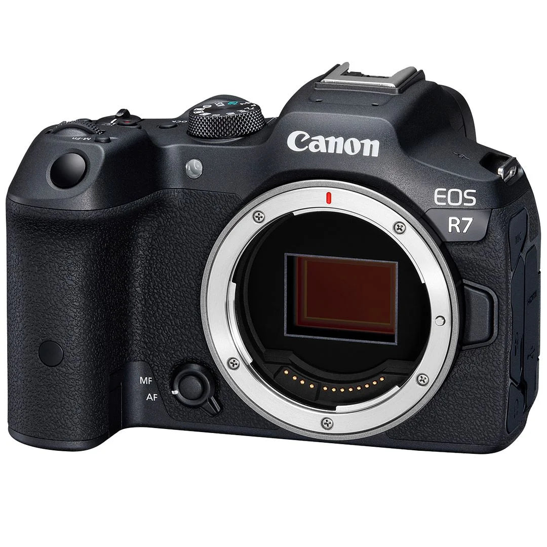 with Camera Canon Accessory Pack + Case Flash 32GB SV Memory Card Mirrorless EOS Only) Premium Bundle + + 2 R7 (Body LED SanDisk