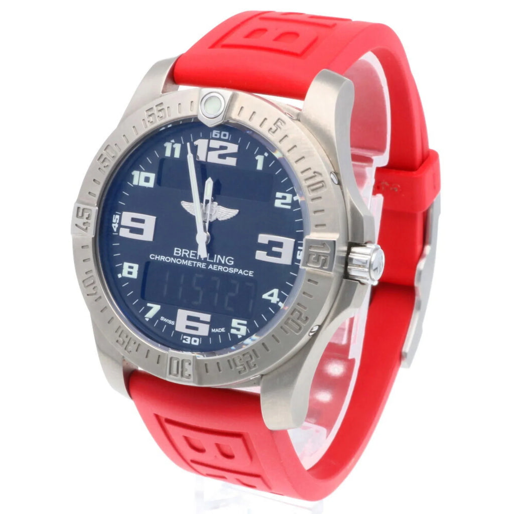 Quartz Breitling (Good) BREITLING E79363101B1E1 Evo Men's Aerospace Watch Pre-Owned Titanium