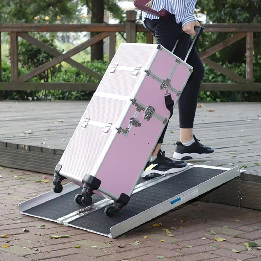 Portable Carrier 28" Aluminum 36" Ramp Mobility x Ktaxon Multifold 3FT Scooter Non-skid Wheelchair