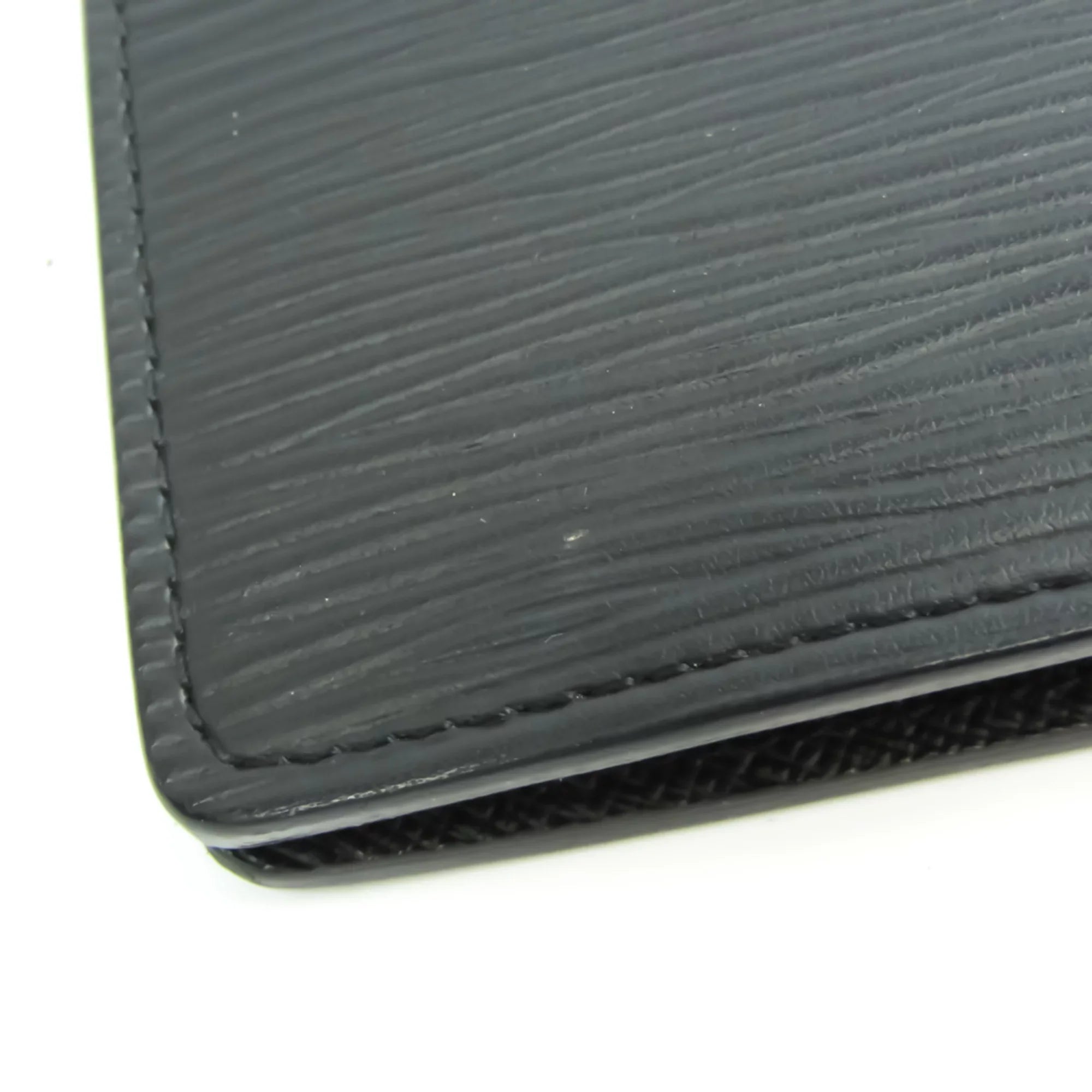 Portefeuille (Good) M60622 (bi-fold) Epi Brazza Men's Leather Pre-Owned Wallet Noir Epi Long