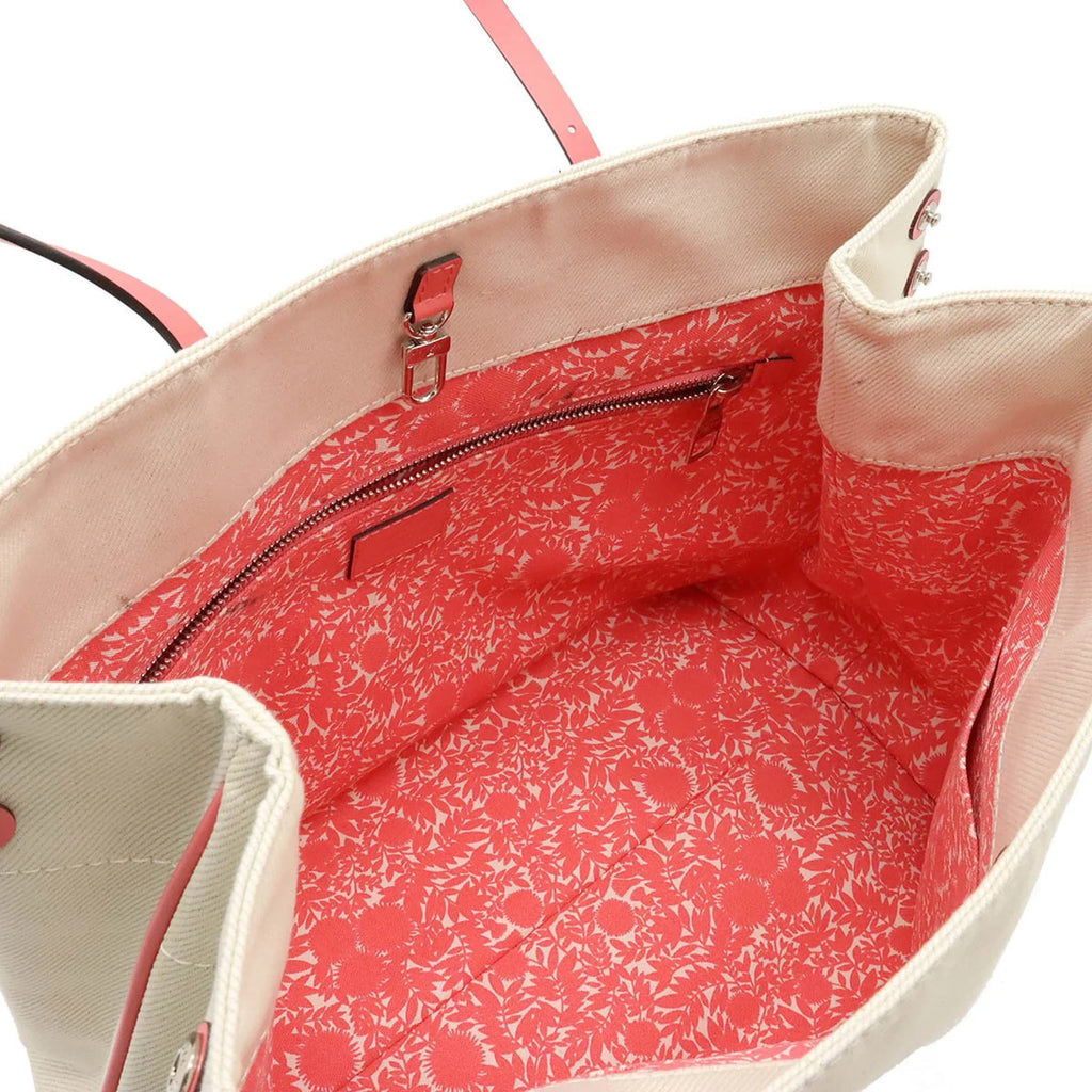 MM Pink Used Authenticated Summer Canvas Collection Corail Tote 2014 Bag Shoulder Hippopotamus M94502
