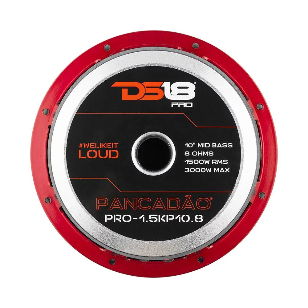 Mid 1500 Bass Pancadao 10" RMS Midbass DS18 Watts Ohm 8 Speaker Pro-1.5KP10.8