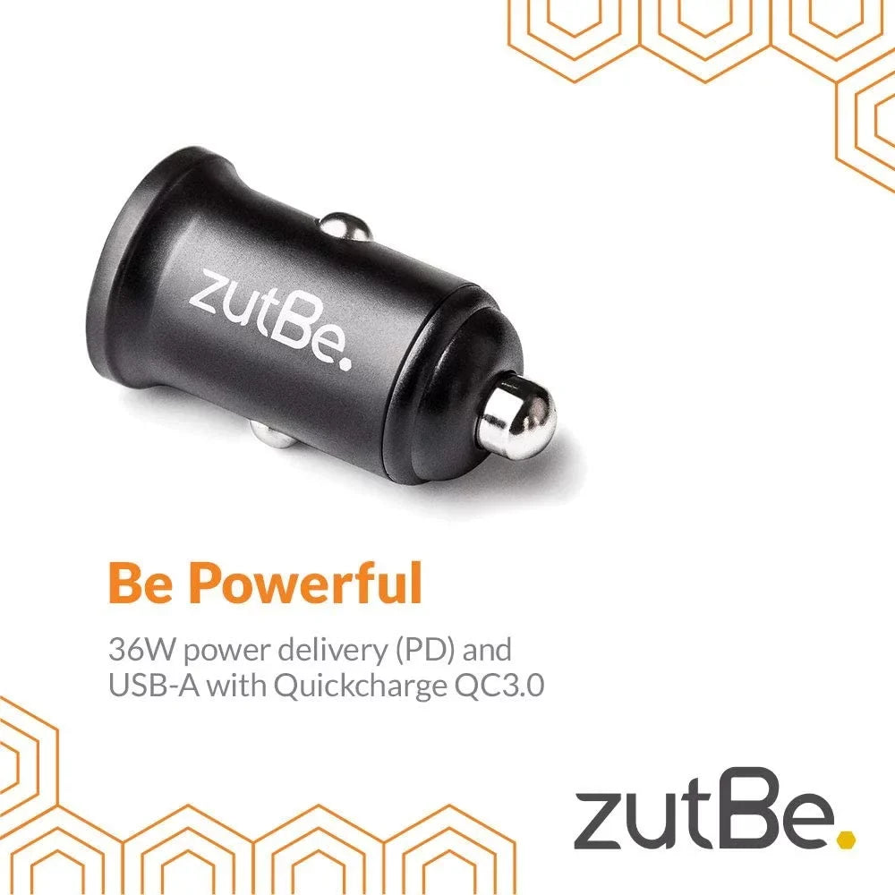 Charitable, & Charger USB-A 11 Galaxy OnePlu, 7 SE for More with zutBe one QC 3.0 S20 S1 Confident] & Compact iPad; 14 iPhone Note [Be Dual Durable, 13 Pixe, X 36W 12 Fast Car 8 Metal