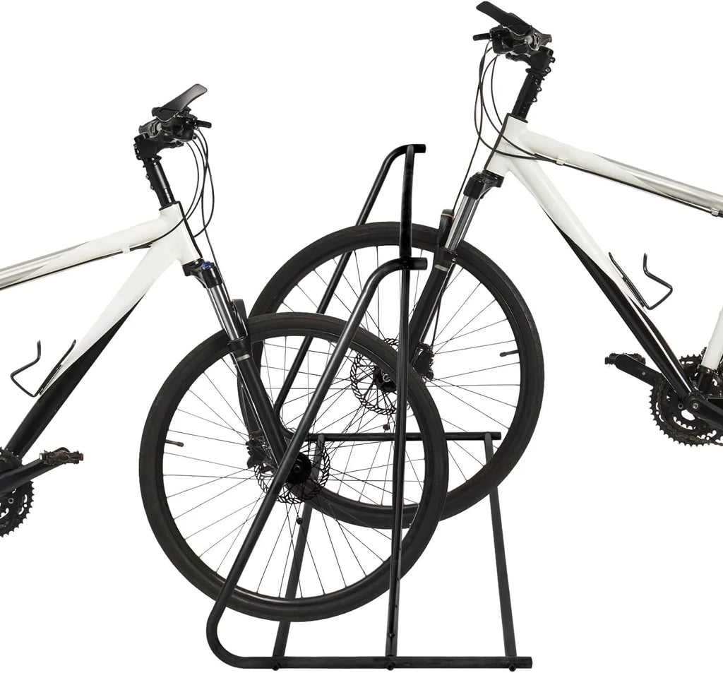 Bike Bicycle YGDU 6-Bicylce Black Holder, Capacity Stand/Grid Rack Double-Sided Steel Storage Parking Pipe