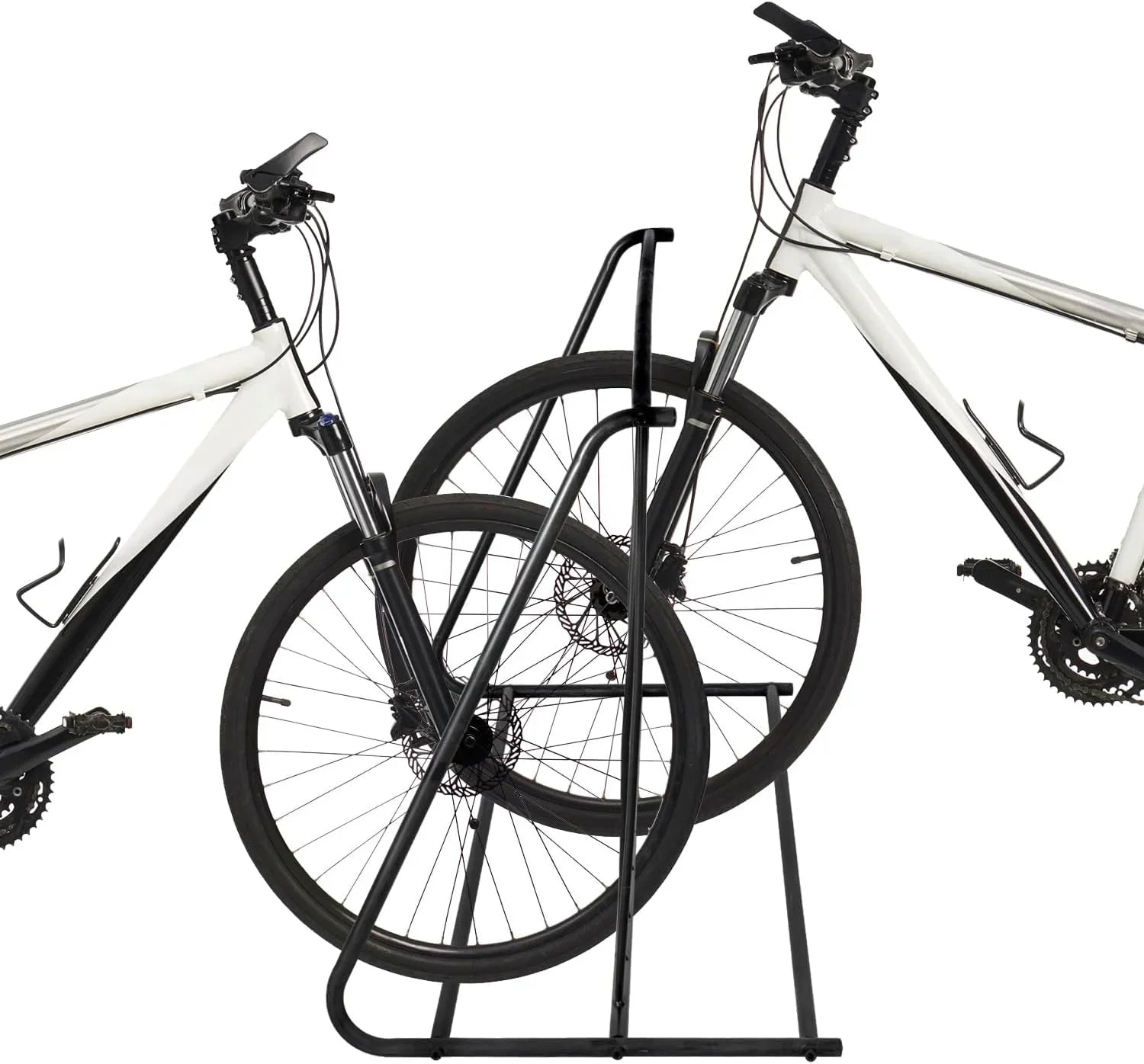 Bike Bicycle YGDU 6-Bicylce Black Holder, Capacity Stand/Grid Rack Double-Sided Steel Storage Parking Pipe