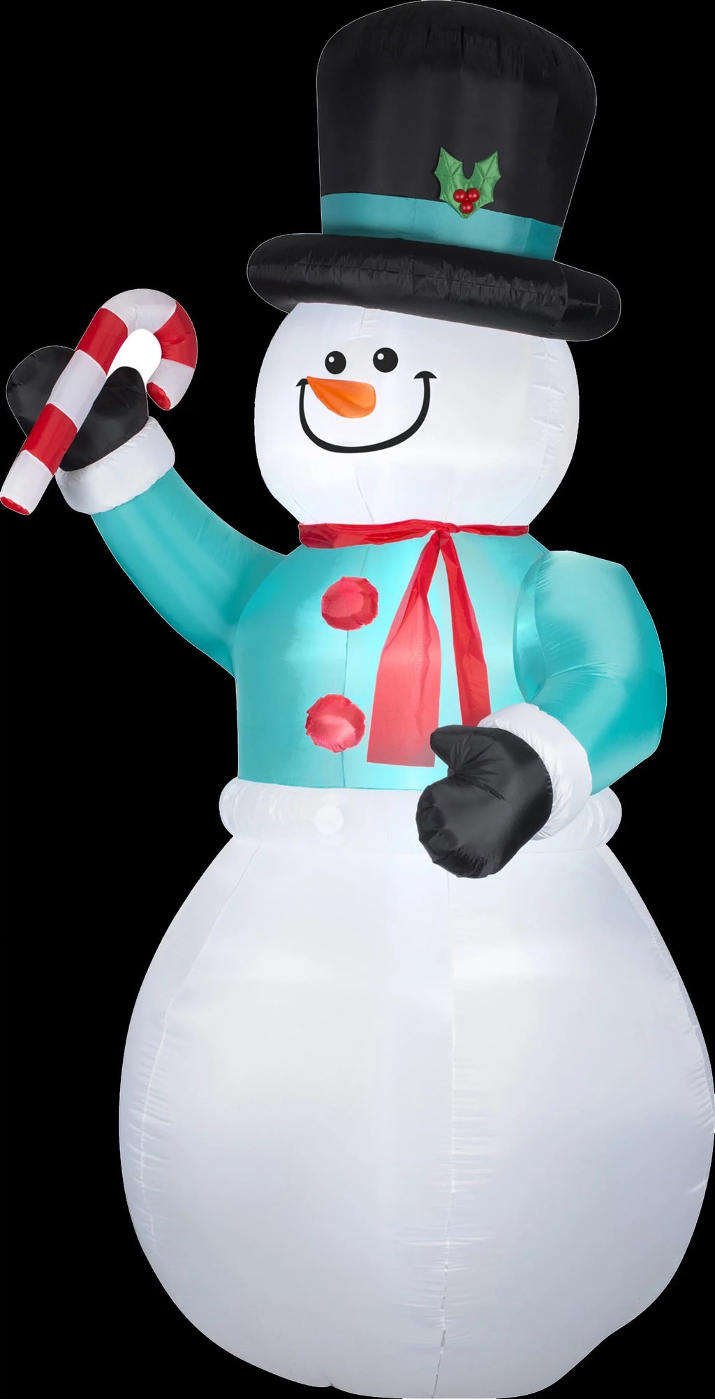Airblown Snowman with Decoration Christmas Cane Candy