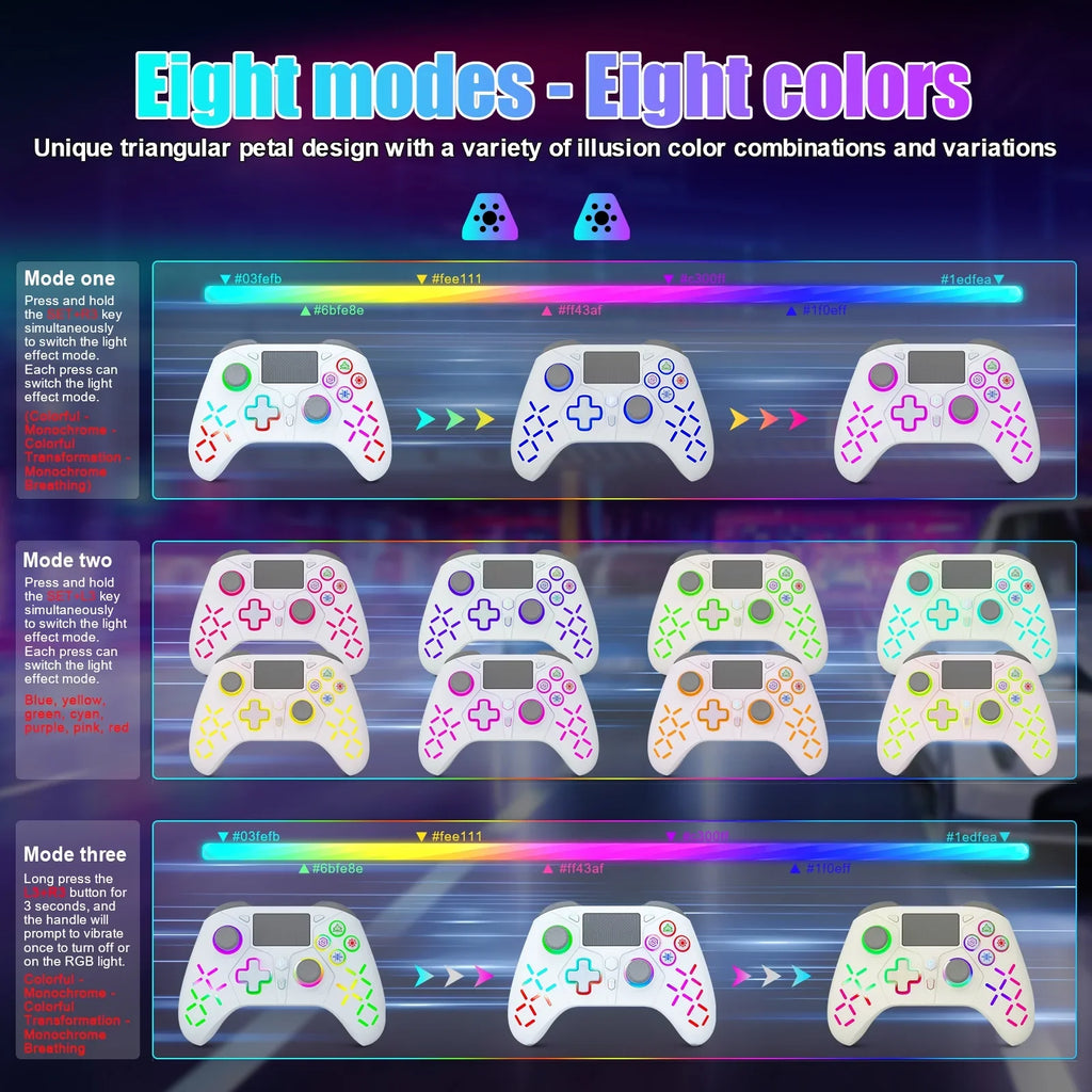 Compatible Light Playstation Wireless Adjustable with for LED (White) with 4 Controller /Slim/Pro RGB PS4,