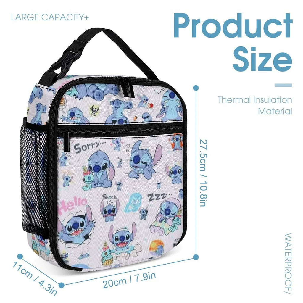 Portable Adult Tote Boys Cooler Kids Insulated For School Bag Bag Handbag Office Lunch Lilo Thermal Bento Stitch Girls