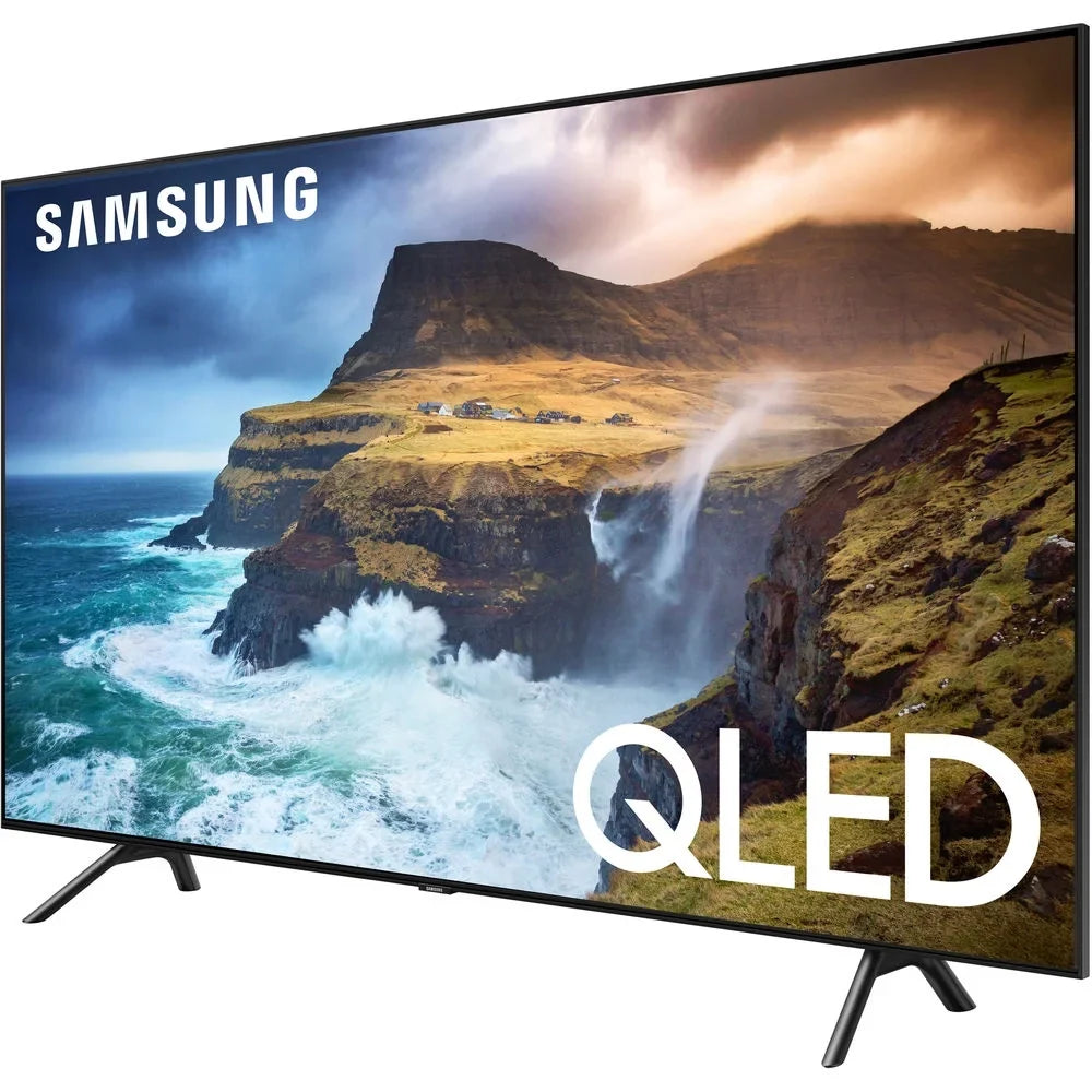 Flat QN65Q70RAFXZA Bundle HDMI Kit Q70 Screen Smart 65 and Wall 60W with Soundbar UHD Model Cable, QLED Surge Cleaner 2019 inch 2x 6-Outlet Mount Subwoofer, 4K with Adapter, TV