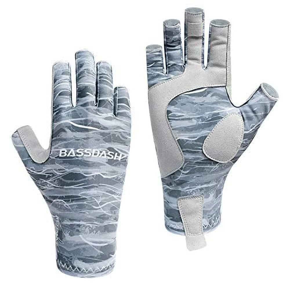 Cycling Paddling BASSDASH 50+ ALTIMATE Men���s Shooting Training Gloves Driving Protection Kayaking UPF Sun Fishing Hunting UV for Fingerless Gloves Women���s Hiking
