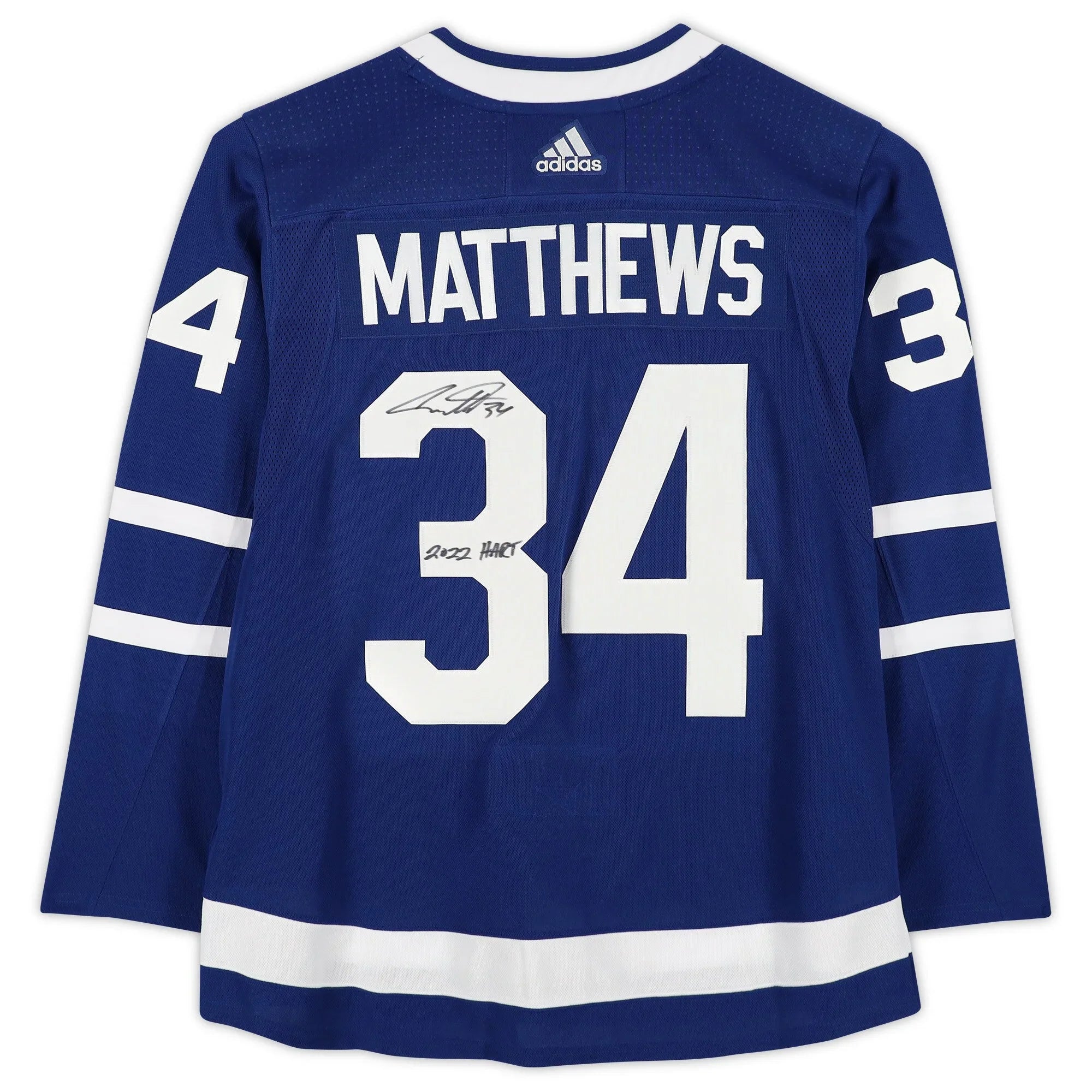 Jersey Auston Blue Trophy ''2022 with Hart Toronto 2022 Winner Hart'' Authentic Leafs Matthews Autographed Maple