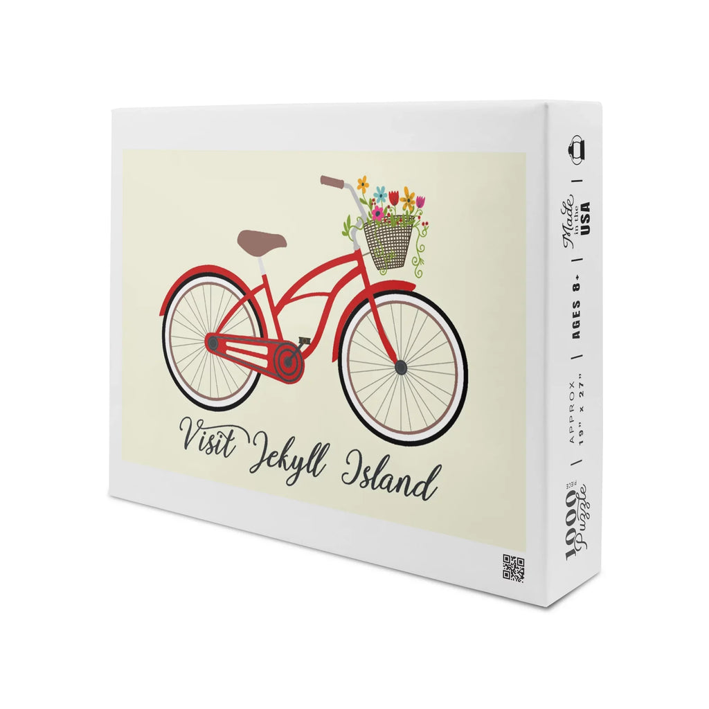and Island, in USA) Adults 19x27, Piece dimension Basket Puzzle Challenging Puzzle, Jigsaw for Beach Made Cruiser Visit Jekyll Family, (1000 and Georgia,