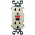Test Mfg Self GFCI Black R11-Gfnt2-0Ri 15A - Ivory Button, & Red Outlet