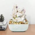 Seahorse Fountain Shell With And 3-Tier liquid LED Ferrisland Tabletop Lights