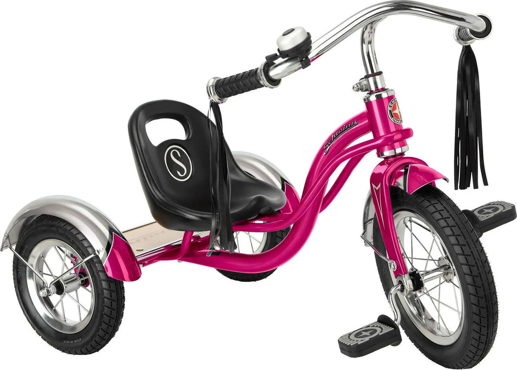 Ages 2 Tricycle, 4, Roadster Classic in. Pink 12 - Front Wheel, Schwinn