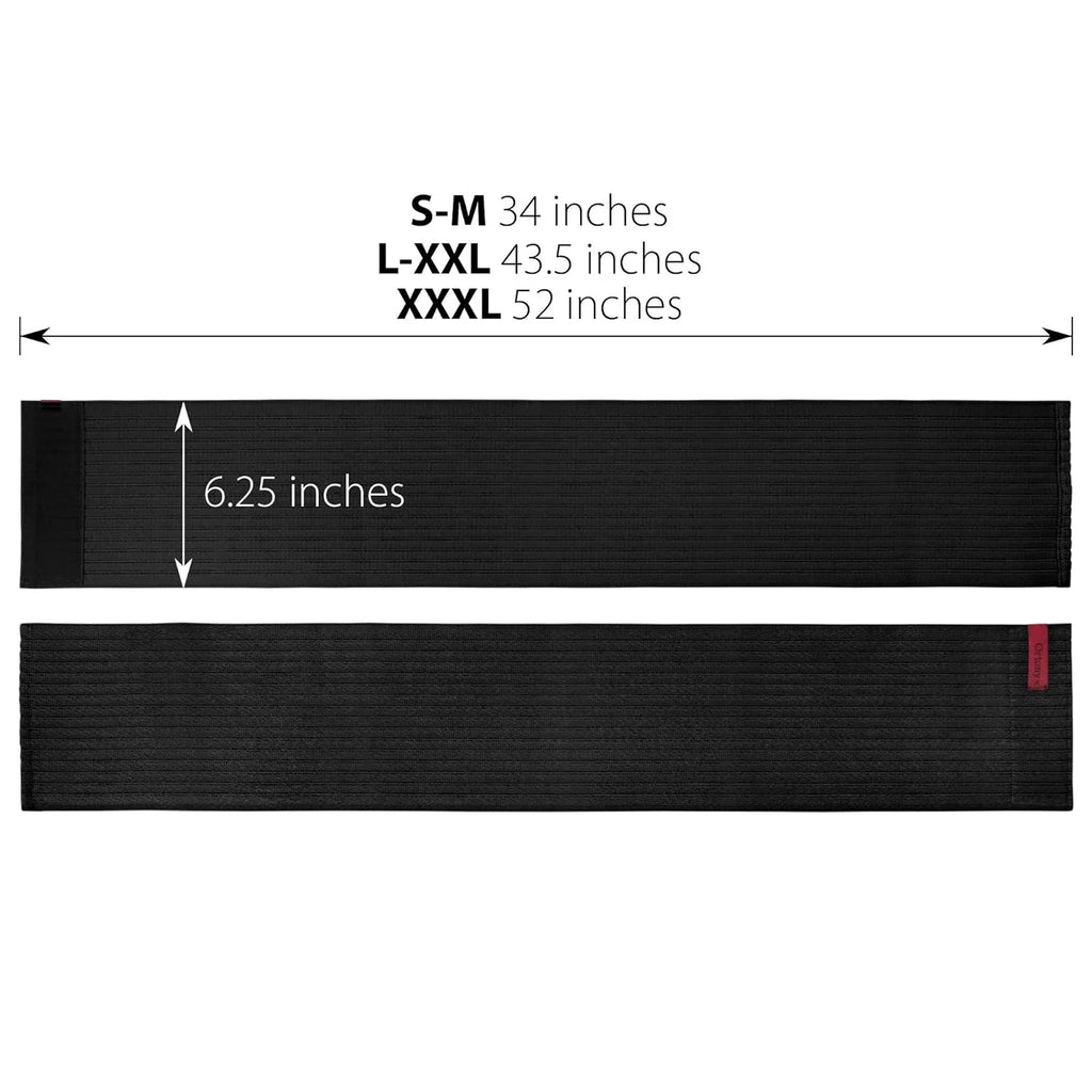 of Dislocated / Post-Surgery Chest Broken Wrap Comppression Cracked, Black 6.25" ACOX5226-BK-3XL 3XL ORTONYX Unisex Plus Brace Fractured, Rib Elastic Rehabilitation - Belt dimension - Ribs Aid Support