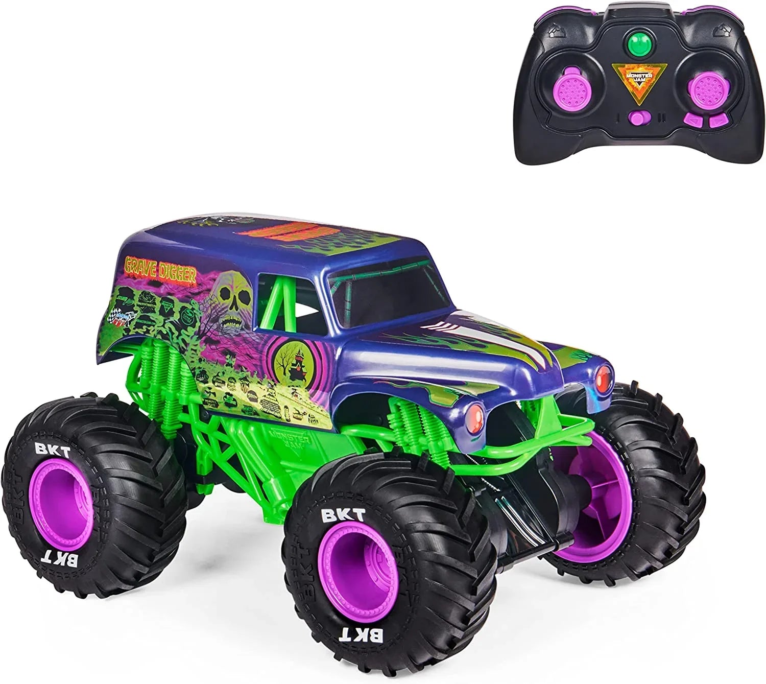 Toys Boys Monster Scale Remote and Control Monster Force, Kids 1:15 Jam, Car, Freestyle Digger Adults, Official Grave for Truck